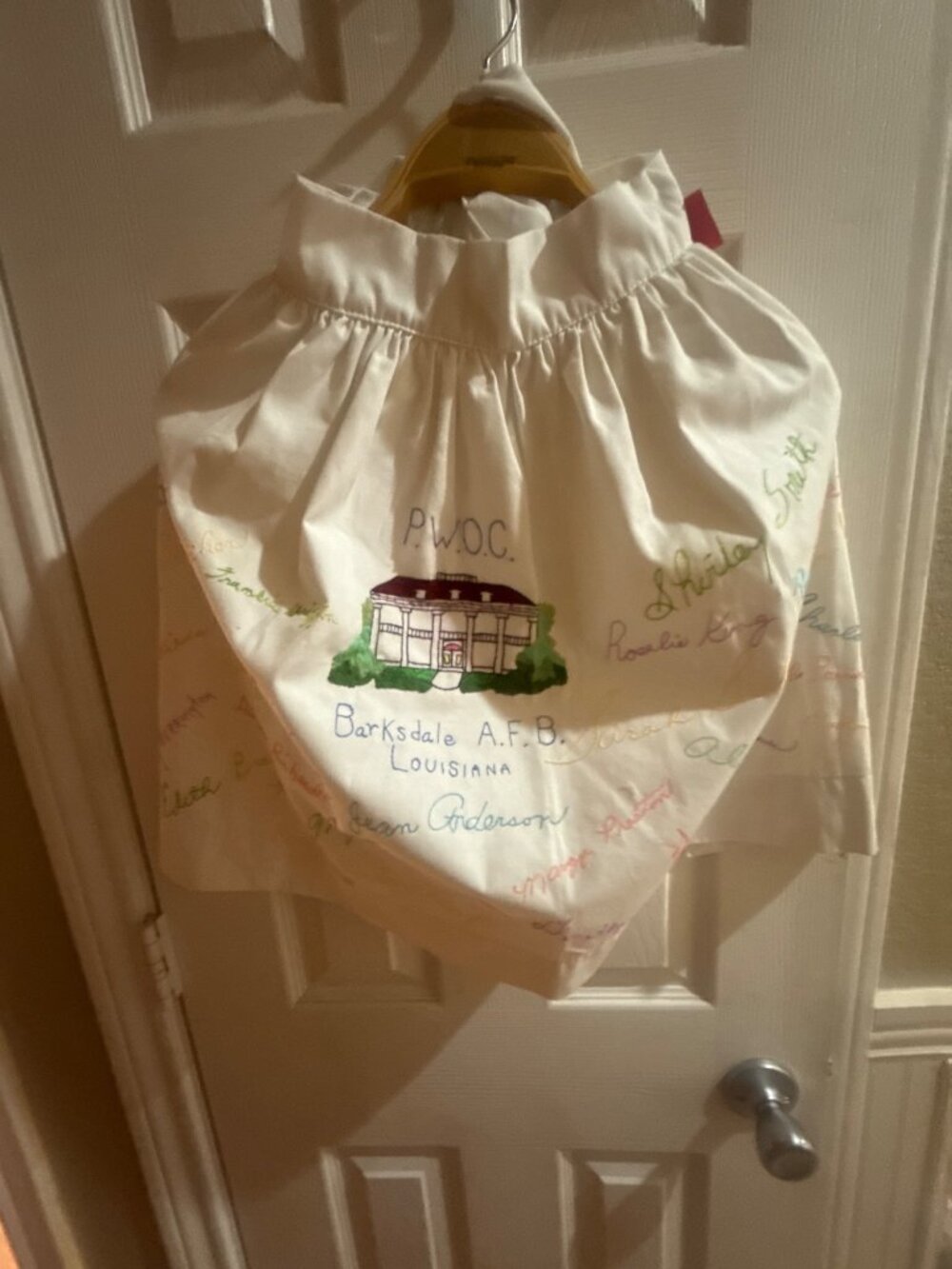 RARE-Barksdale A.F.B. Louisiana Handmade Embroidered Apron With Barksdale A.F.B.